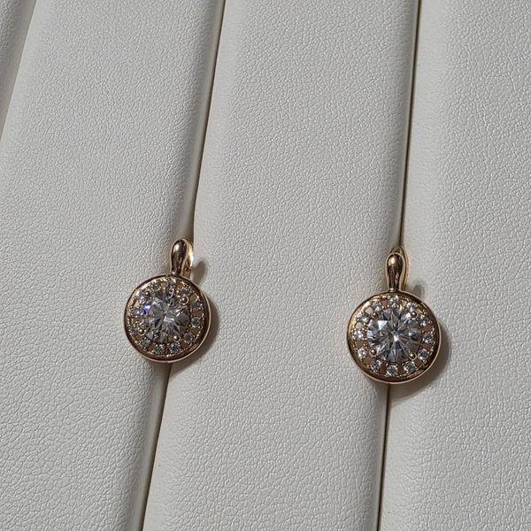 Сережки из медицинского золота с позолотой 3084361482 фото