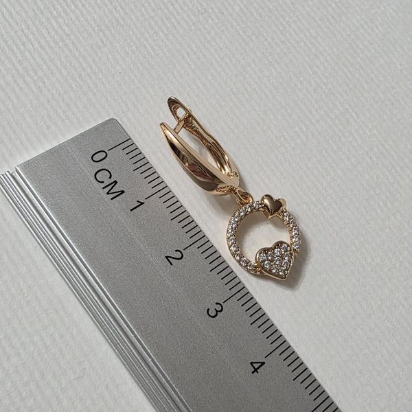 Сережки из медицинского золота с позолотой 3085813889 фото
