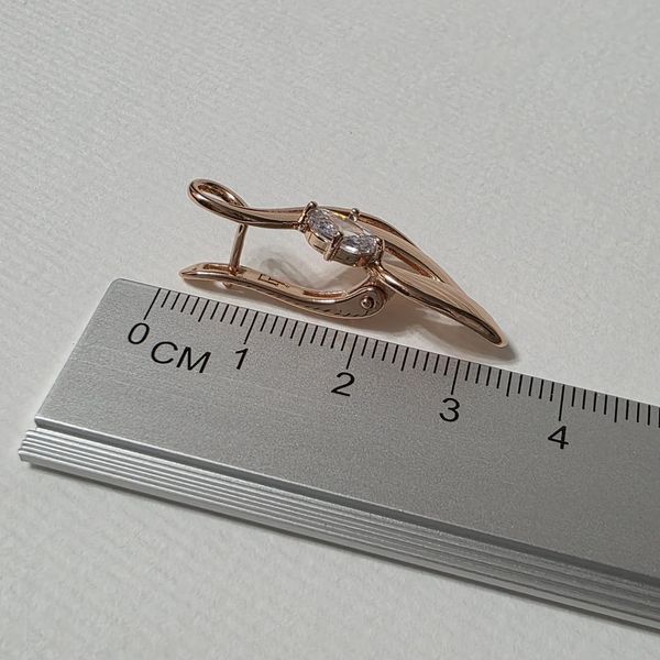 Сережки из медицинского золота с позолотой 3084333782 фото