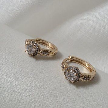 Дитячі Сережки з медичного золота з позолотою 3132889146 фото