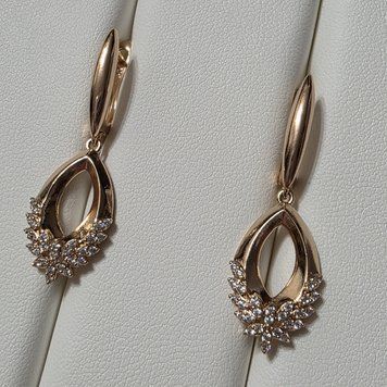 Сережки из медицинского золота с позолотой 3085818496 фото