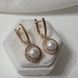 Сережки из медицинского золота с позолотой Стильные жемчужины 3085752379 фото 11