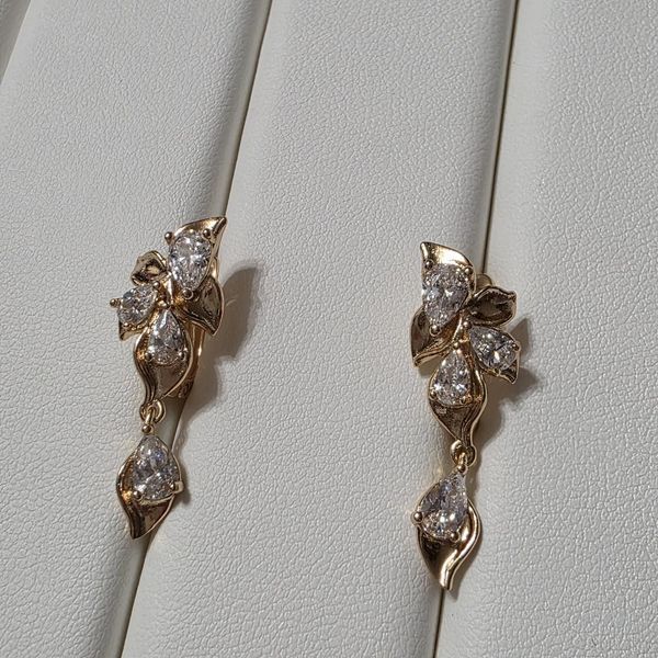 Сережки з медичного золота з позолотою 3084369447 фото