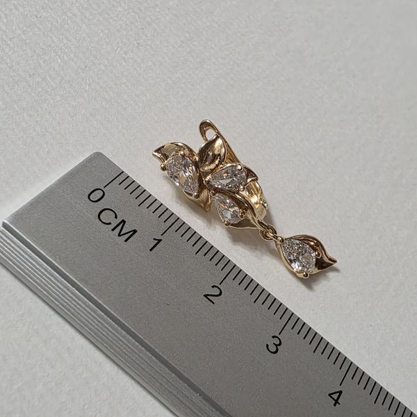 Сережки з медичного золота з позолотою 3084369447 фото