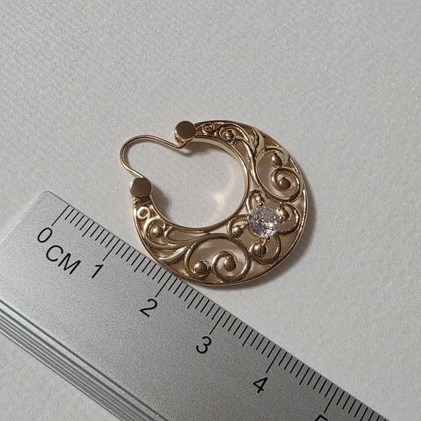 Сережки з медичного золота з позолотою 3085673022 фото