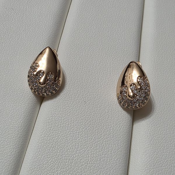 Сережки из медицинского золота с позолотой 3084369716 фото