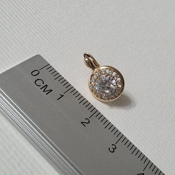 Сережки из медицинского золота с позолотой 3084340019 фото