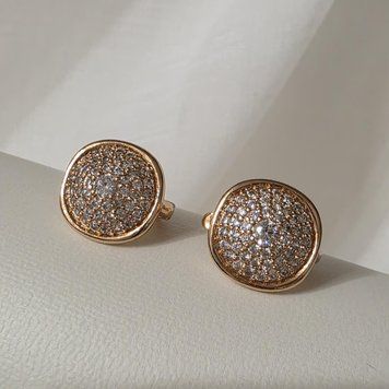 Сережки з медичного золота з позолотою 3206561752 фото