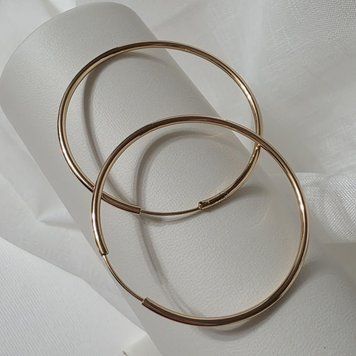 Сережки Конго з медичного золота з позолотою 5 см 3125162088 фото