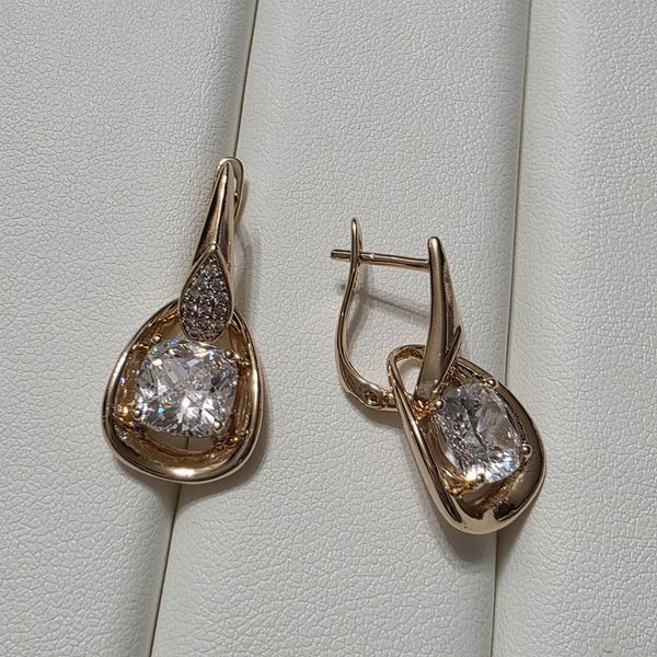 Сережки из медицинского золота с позолотой 3085819903 фото