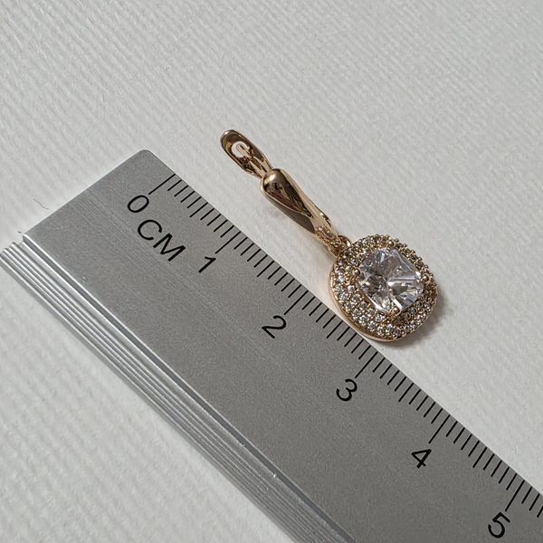 Сережки з медичного золота з позолотою 3085819993 фото