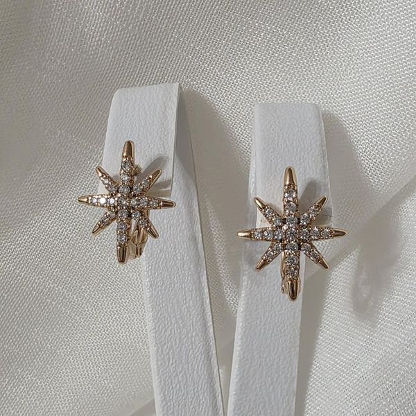 Сережки из медицинского золота с позолотой 3206570807 фото