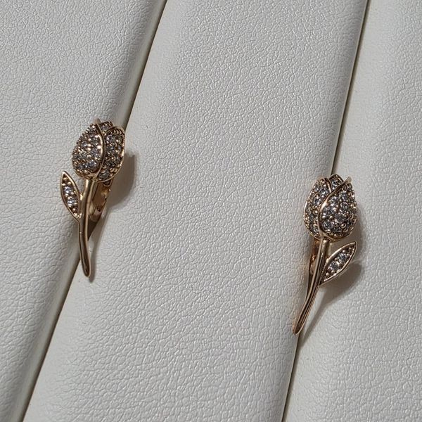 Сережки из медицинского золота с позолотой 3084362172 фото