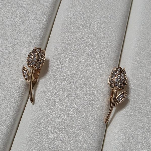 Сережки из медицинского золота с позолотой 3084362172 фото