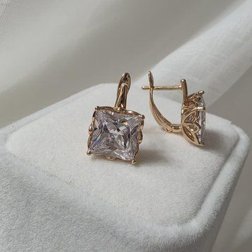 Сережки из медицинского золота с позолотой 3085764172 фото