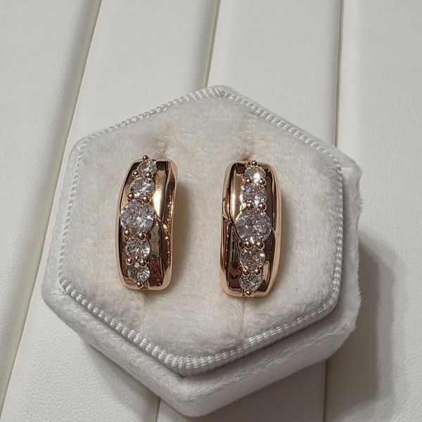 Сережки з медичного золота з позолотою Сережки Стиль 3086008001 фото