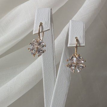 Сережки из медицинского золота с позолотой 3085682084 фото