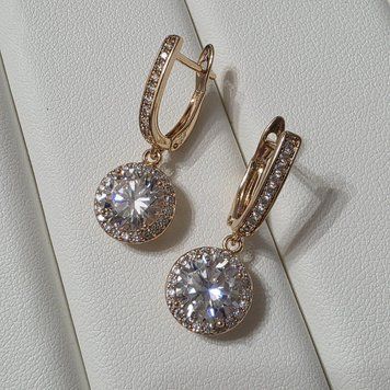 Сережки з медичного золота з позолотою 3134166577 фото