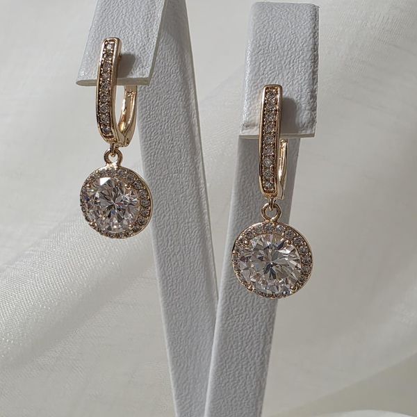 Сережки з медичного золота з позолотою 3134166577 фото