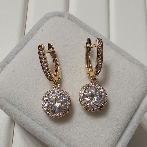Сережки з медичного золота з позолотою 3134166577 фото