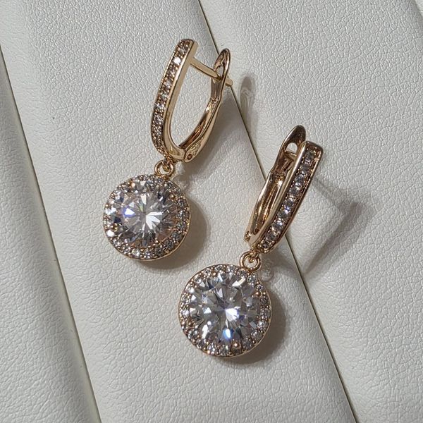 Сережки з медичного золота з позолотою 3134166577 фото