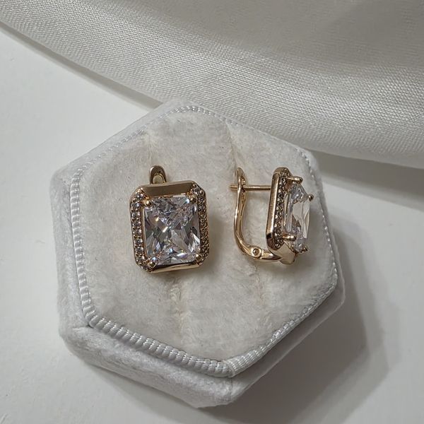 Сережки из медицинского золота с позолотой 3085764999 фото