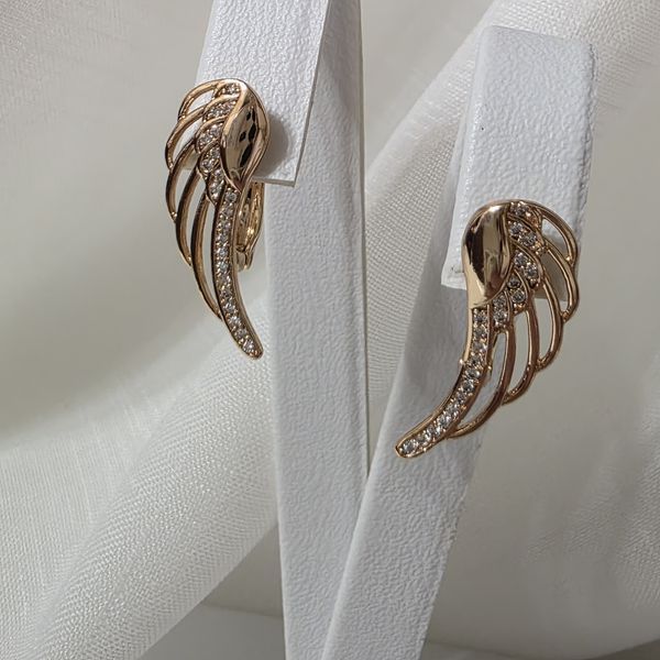 Сережки из медицинского золота с позолотой 3098975751 фото