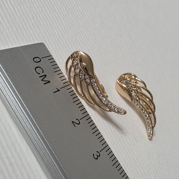Сережки из медицинского золота с позолотой 3098975751 фото