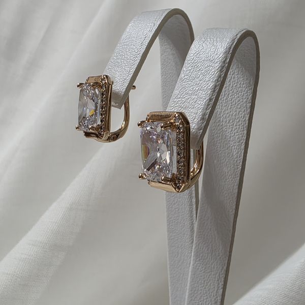 Сережки из медицинского золота с позолотой 3085764999 фото