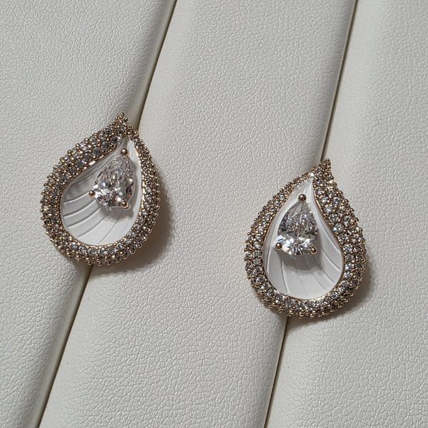 Сережки з медичного золота з позолотою 3084373253 фото