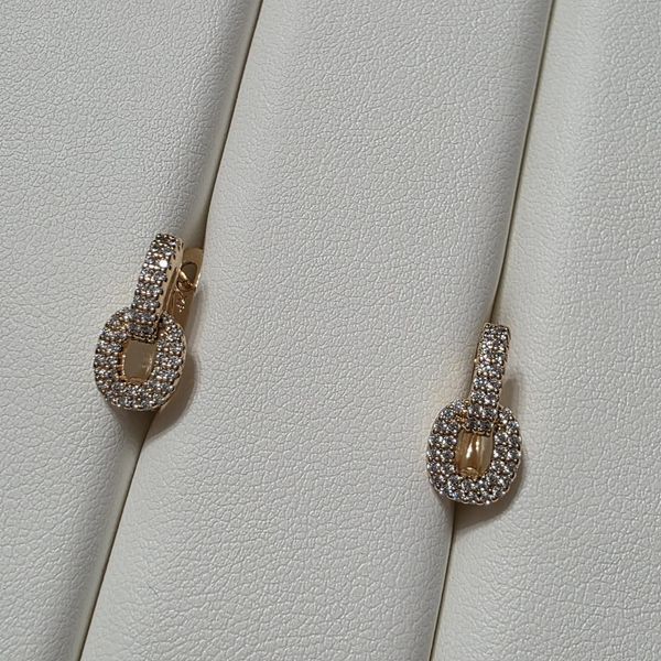 Сережки из медицинского золота с позолотой 3084344167 фото