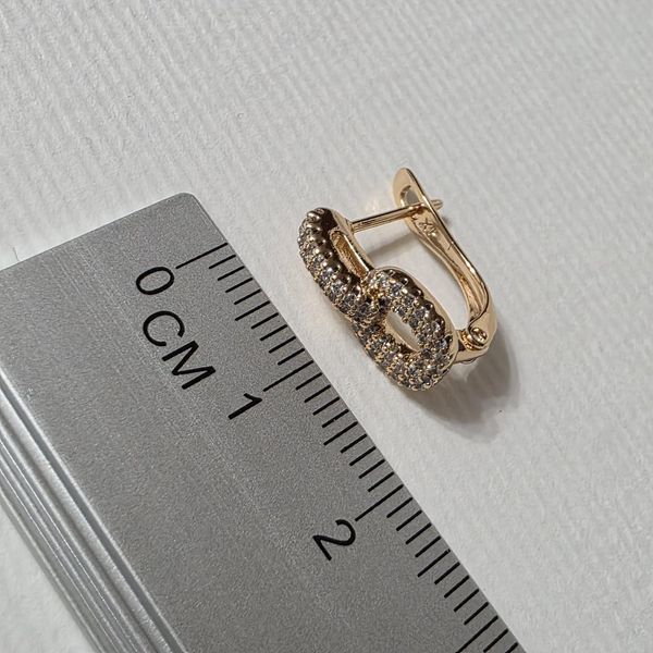 Сережки из медицинского золота с позолотой 3084344167 фото