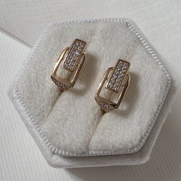 Сережки з медичного золота з позолотою 3206577244 фото