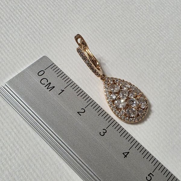 Сережки из медицинского золота с позолотой 3085822392 фото