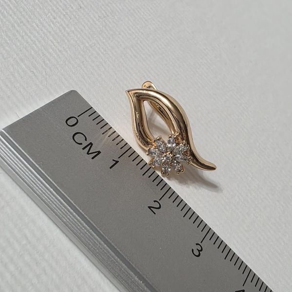 Сережки з медичного золота з позолотою 3084344613 фото