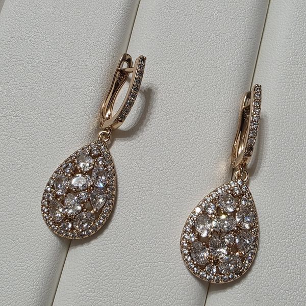 Сережки из медицинского золота с позолотой 3085822392 фото