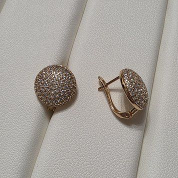 Сережки з медичного золота з позолотою 3086041782 фото