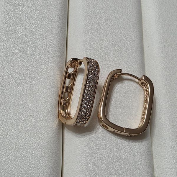 Сережки из медицинского золота с позолотой 3091487636 фото