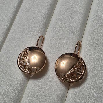 Сережки из медицинского золота с позолотой 3085693657 фото