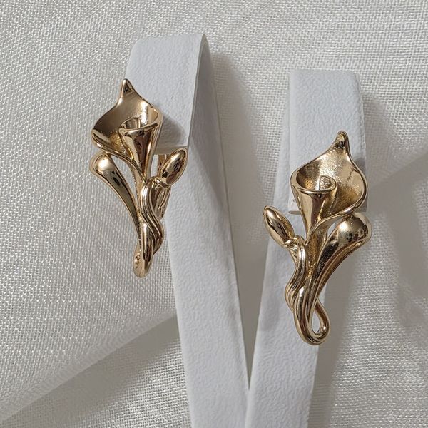 Сережки из медицинского золота с позолотой 3125167751 фото