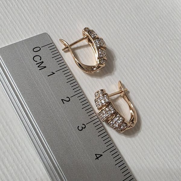 Сережки з медичного золота з позолотою 3206583427 фото