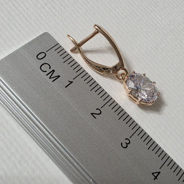 Сережки з медичного золота з позолотою 3085822657 фото