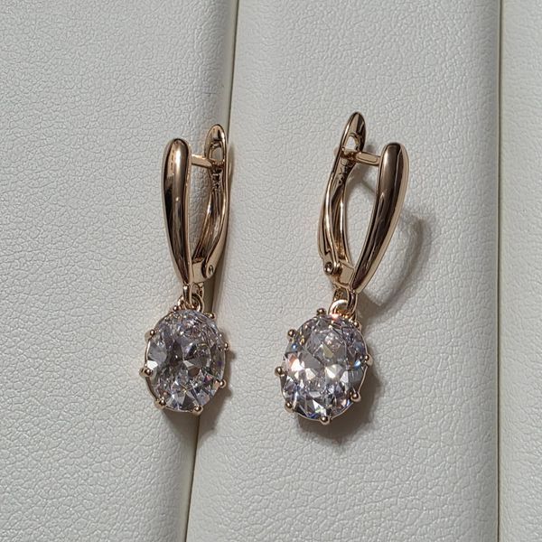 Сережки з медичного золота з позолотою 3085822657 фото