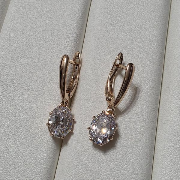Сережки з медичного золота з позолотою 3085822657 фото