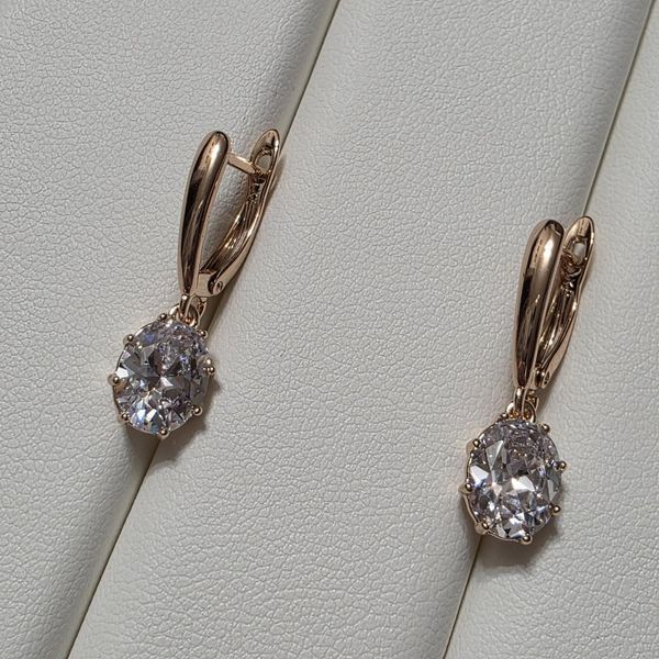 Сережки з медичного золота з позолотою 3085822657 фото