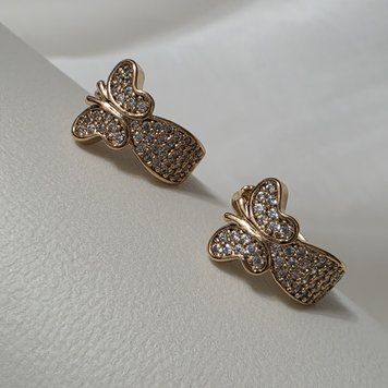 Дитячі Сережки з медичного золота з позолотою 3132918284 фото