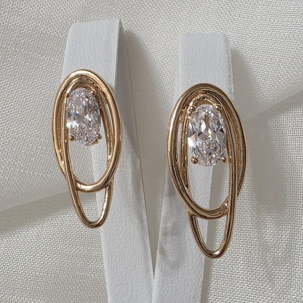 Сережки из медицинского золота с позолотой 3125168093 фото