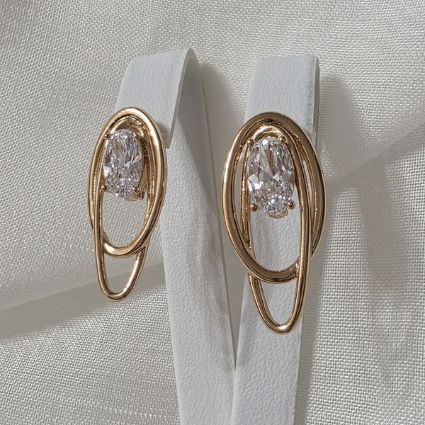 Сережки из медицинского золота с позолотой 3125168093 фото