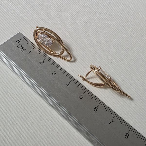 Сережки из медицинского золота с позолотой 3125168093 фото