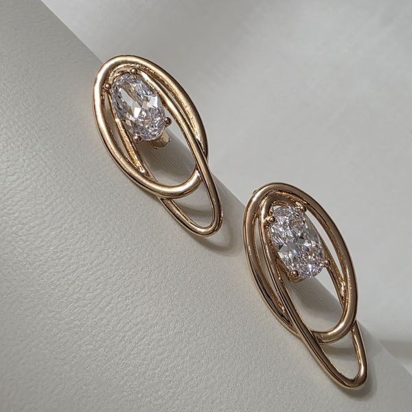 Сережки из медицинского золота с позолотой 3125168093 фото